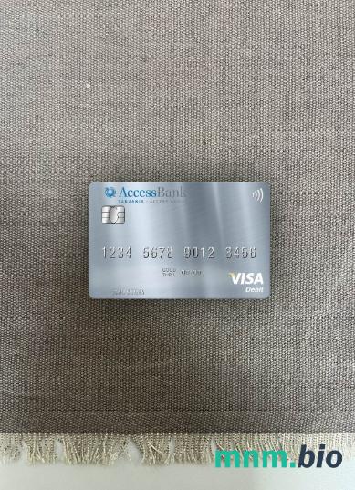 Tanzania Accessbank visa obciążyć card wygląd fotograficzny skan PSD + zdjęcie
